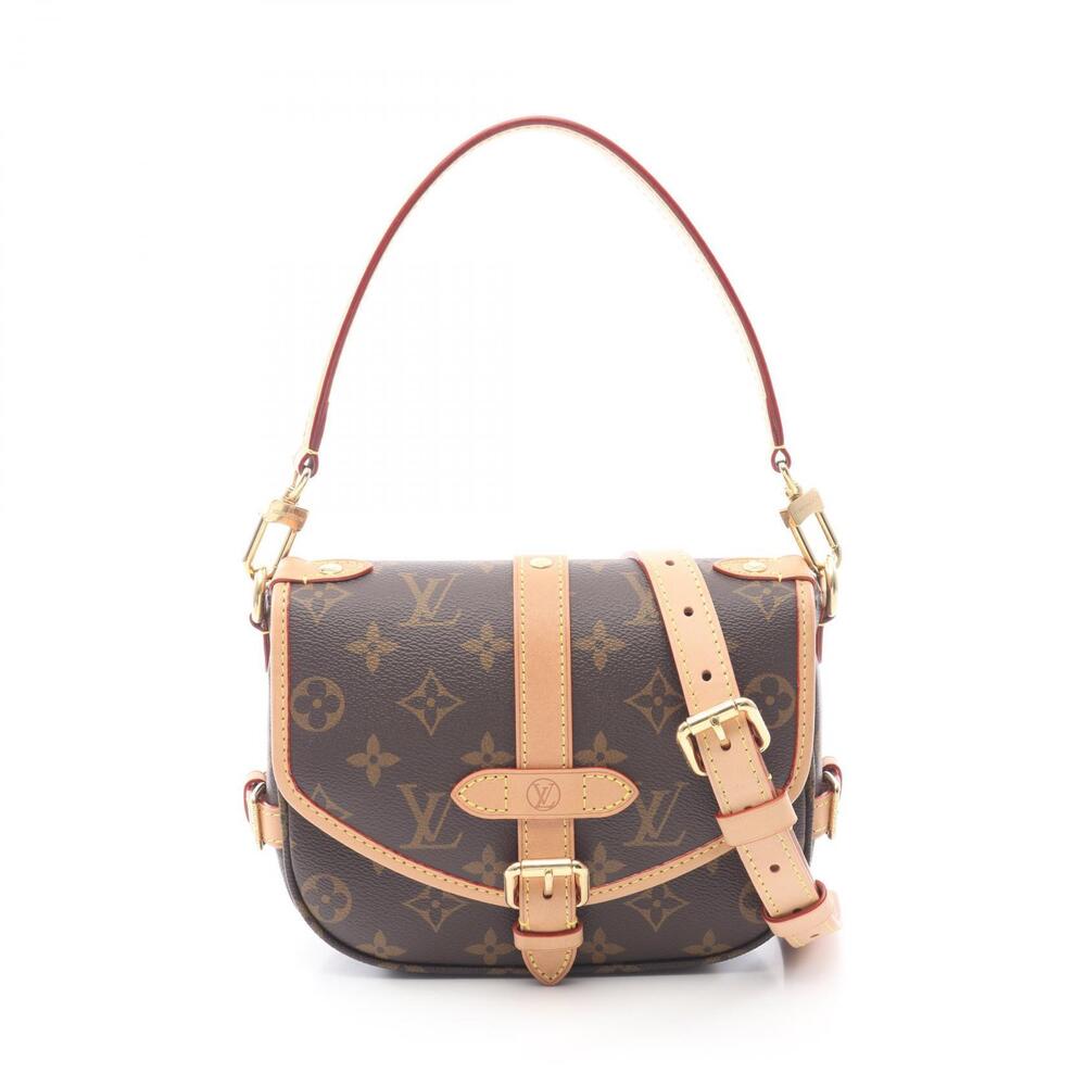 Louis Vuitton Saumur Handbag Canvas Monogram Brown - Picture 1 of 8